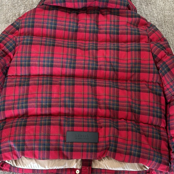 NB Series by Nicole Benisti Red and Black Plaid Puffer Jacket - Picture 13 of 13